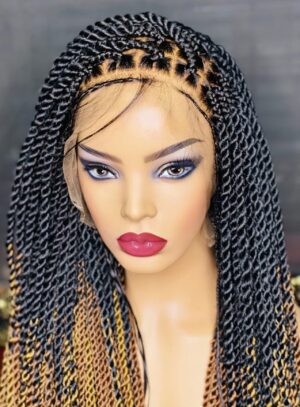 Knotless twists (ombré)